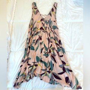 Tropical Print Pink loose mini dress - Ripcurl - L